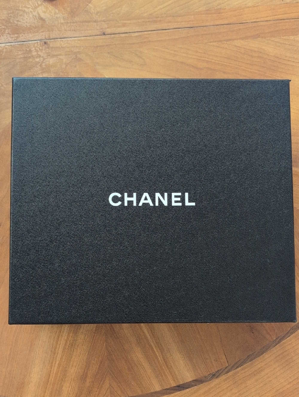 CHANEL Black Box with White Logo